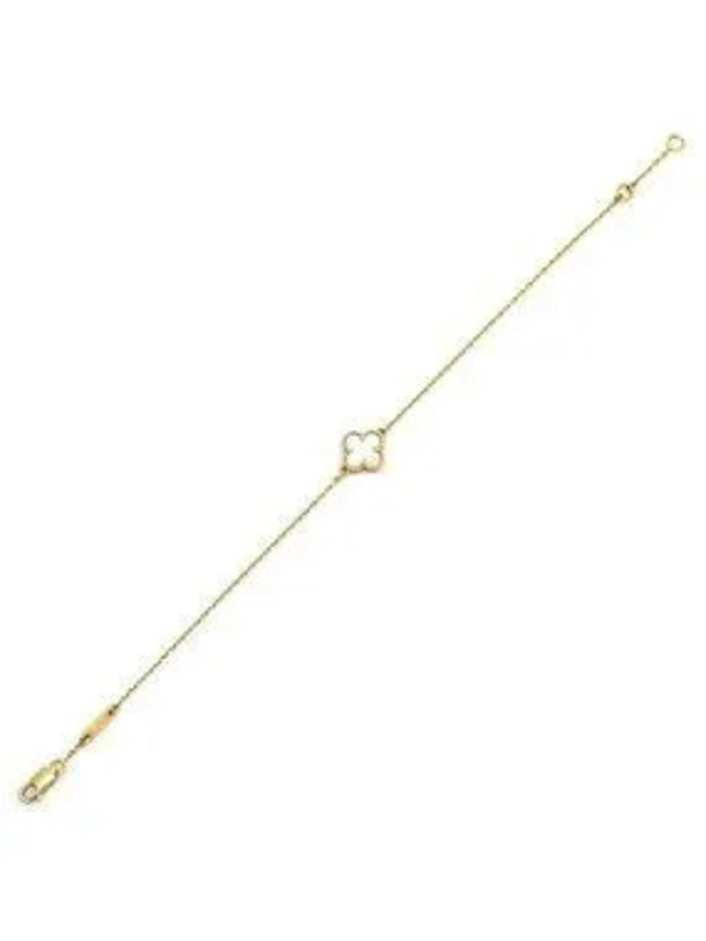 Van Cleef & Arpels Bracelet Sweet Alhambra Pearl White Yellow Gold 18k Shell